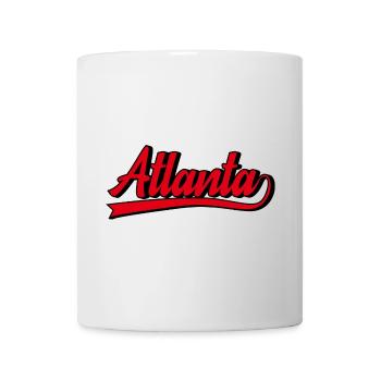 Atlanta Lettering Retro Style Red - Mug - white - Front