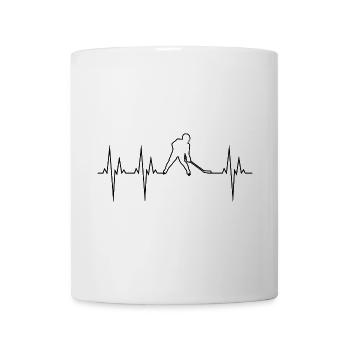Eishockey Elektrokardiogramm EKG Hockey - Tasse - Weiß - Vorne