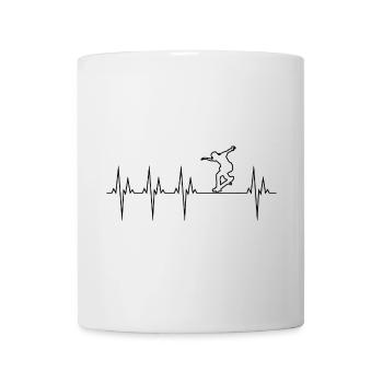 Skateboard électrocardiogramme ECG Skate Board - Mug blanc - blanc - Devant