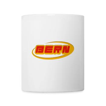 Bern Schriftzug mit gelbem Schwung - Tasse - Weiß - Vorne