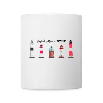 Sylt , List Ost +West, Hörnum, Kampen und Kampen - Tasse - Weiß - Vorne