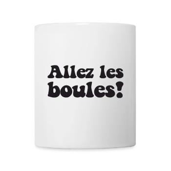 3 Boulekugeln für Bouler Boulekugel Petanque Boule - Tasse - Weiß - Vorne
