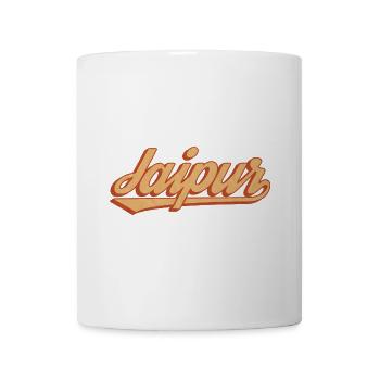 Description graphique du Jaipur Retro Lettering India - Mug blanc - blanc - Devant