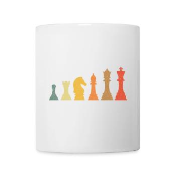 Schach Evolution Vintage Retro - Tasse - Weiß - Vorne