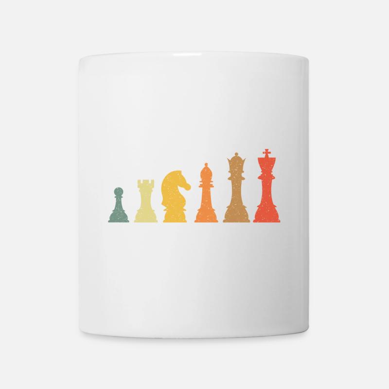 Chess Evolution Vintage Retro - Mug - white