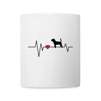 Herzschlag Hund Beagle - Tasse - Weiß - Vorne