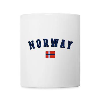 Norwegische Flagge, Norwegischer Stolz - Tasse - Weiß - Vorne