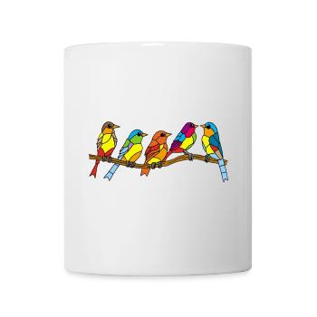 Vögel und Farben - Tasse - Weiß - Vorne