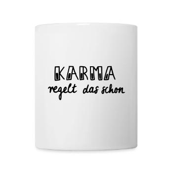 Karma regelt das schon - Tasse - Weiß - Vorne