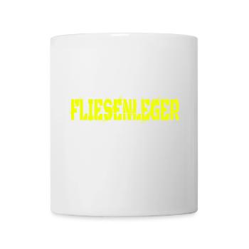 Fliesenleger Design - Tasse - Weiß - Vorne
