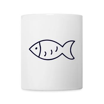 Fischer Fischerei Fisch Fish Fischgräte angeln - Tasse - Weiß - Vorne