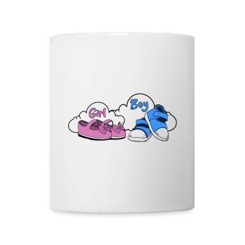 Illustration de paire de chaussures fille-garçon - Mug blanc - blanc - Devant