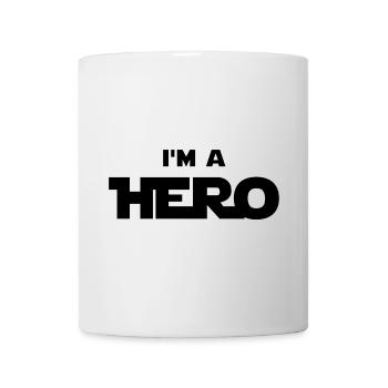 Je suis un héros (noir) - Mug blanc - blanc - Devant