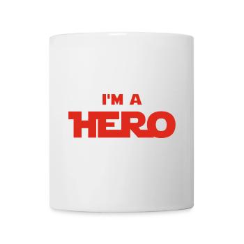 Je suis un héros (rouge) - Mug blanc - blanc - Devant
