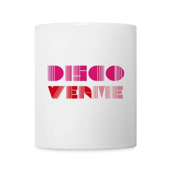 discover me - Geometrische Barcode Pink Typografie - Tasse - Weiß - Vorne