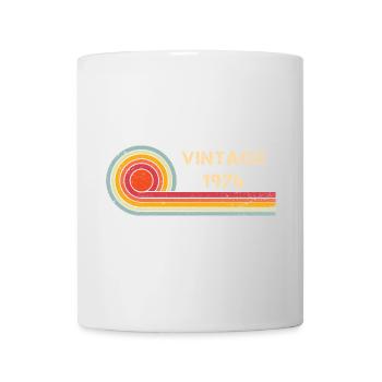 Vintage 1976 Geburtstag Retro Design - Tasse - Weiß - Vorne