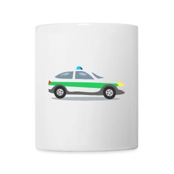 Car with blue lights - Mug - white - Front