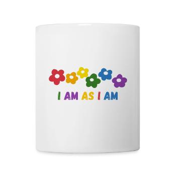 Lebendige Blumenmuster mit Motiv  - Tasse - Weiß - Vorne