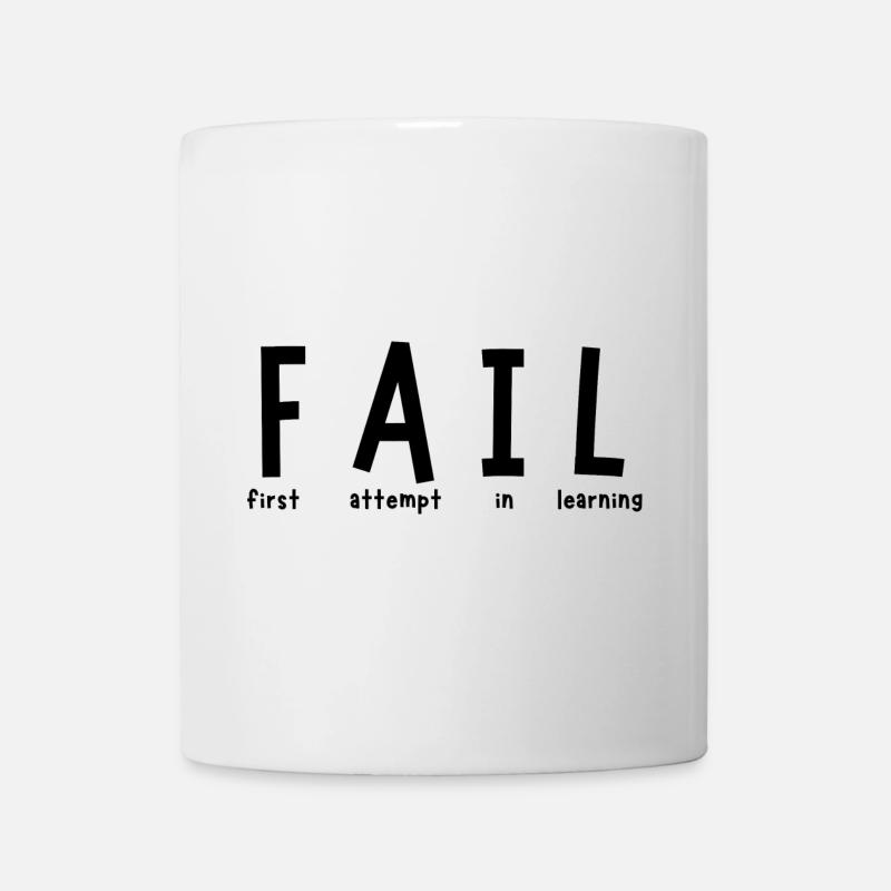 Échouer - Mug blanc - blanc