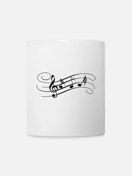 Envolée de notes - Mug blanc - blanc
