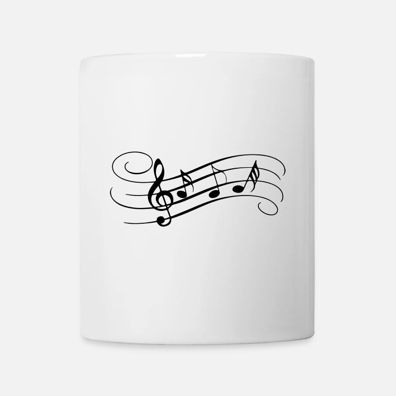 Envolée de notes - Mug blanc - blanc