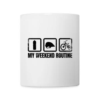 Mountainbiker Wochenende - Tasse - Weiß - Vorne