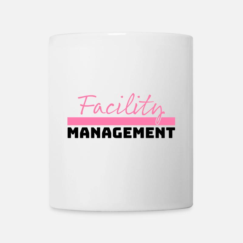 Tshirt Facility Management rosa schwarz - Tasse - Weiß