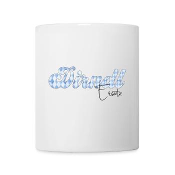 Dirndl Schrift Bayern Muster - Tasse - Weiß - Vorne
