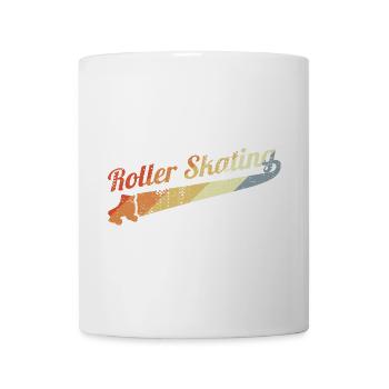 Patinage à roulettes vintage - Mug blanc - blanc - Devant