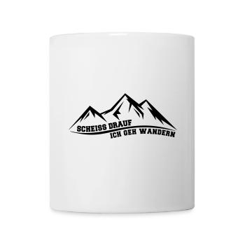 Scheiss drauf ich geh wandern lustiger Spruch - Tasse - Weiß - Vorne