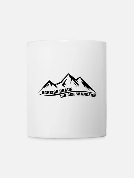 Scheiss drauf ich geh wandern lustiger Spruch - Tasse - Weiß