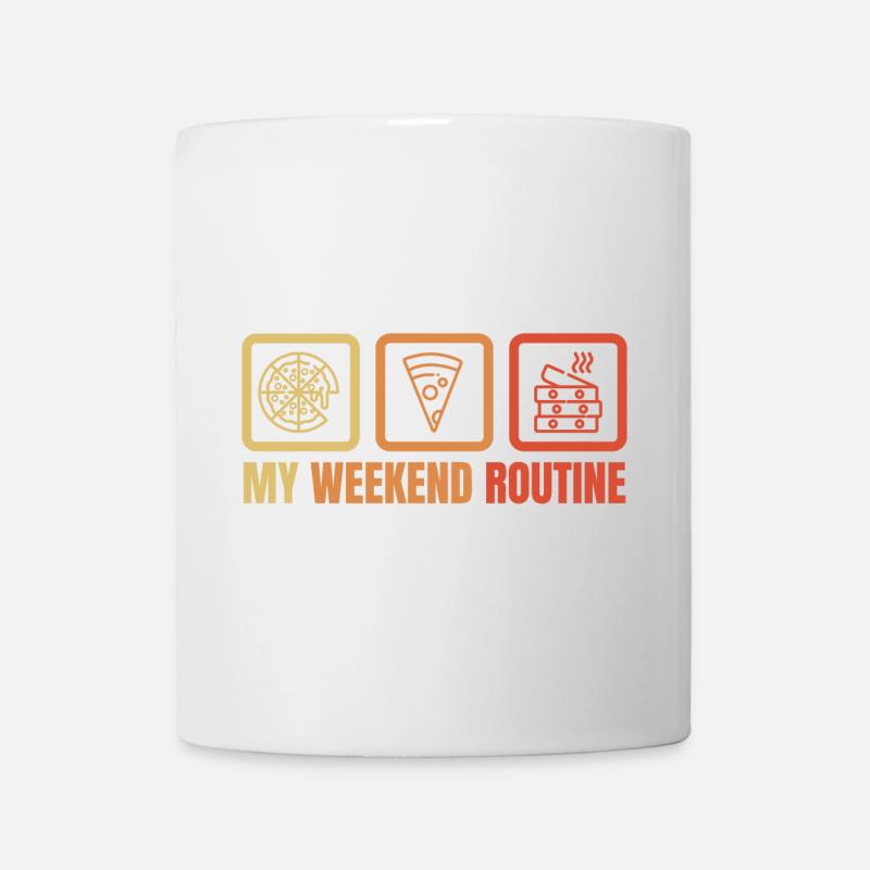 Amateurs de pizza - Mug blanc - blanc