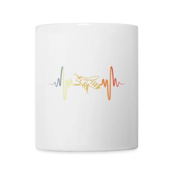 Biene Vintage Look - Tasse - Weiß - Vorne