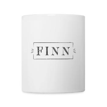 FINN | Boy name in a Frame - Tasse - Weiß - Vorne