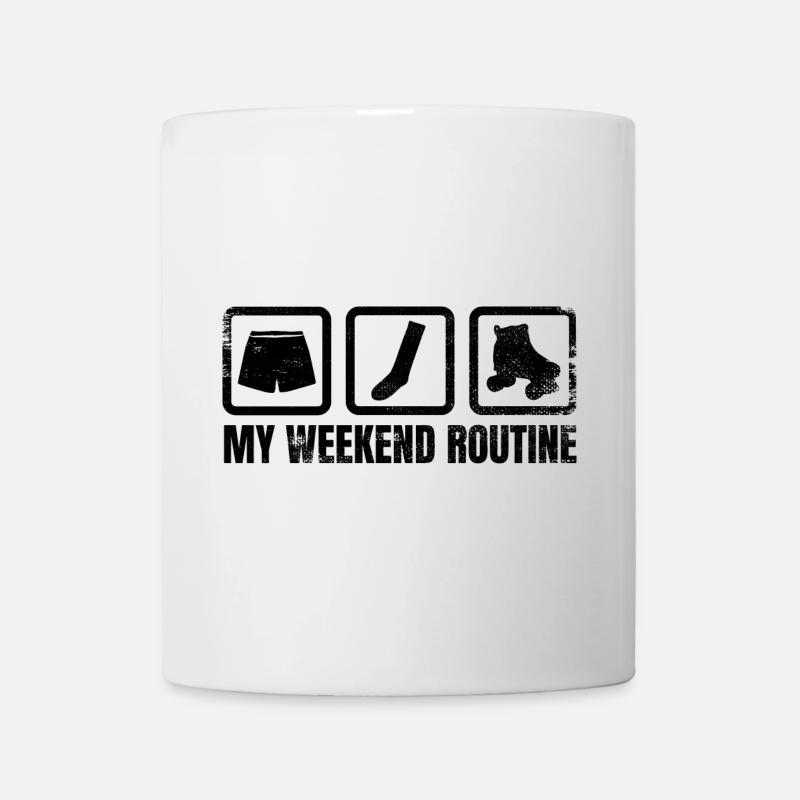 Rollschuhläufer Wochenende - Tasse - Weiß