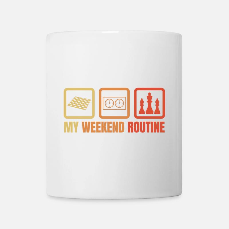 Schach Wochenende - Tasse - Weiß