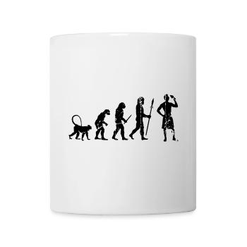 L’évolution de l’amateur de crème glacée - Mug blanc - blanc - Devant