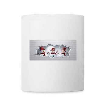 3D-Schneemann - Tasse - Weiß - Vorne