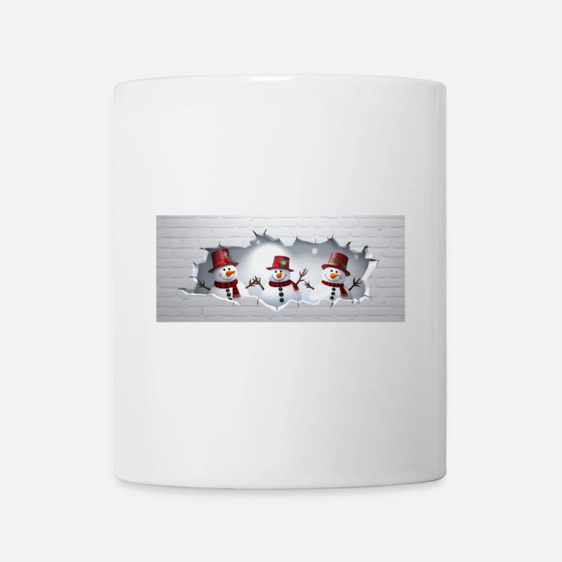 Bonhomme de neige 3D - Mug blanc - blanc