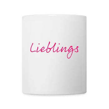 Lieblingsnichte Tshirt pink white - Tasse - Weiß - Vorne