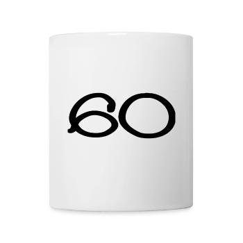 60. 60 YEARS. 60th ANNIVERSARY. 60TH BIRTHDAY. - Mug - white - Front