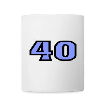 40. 40 ANS. 40e ANNIVERSAIRE. ANNIVERSAIRE 40 ANS. - Mug blanc - blanc - Devant