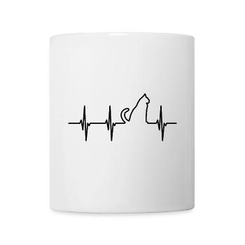Katzen Kardiogramm - Tasse - Weiß - Vorne