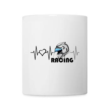 Motorcycle Racing Heartbeat Heart Love Motorcycle - Mug - white - Front