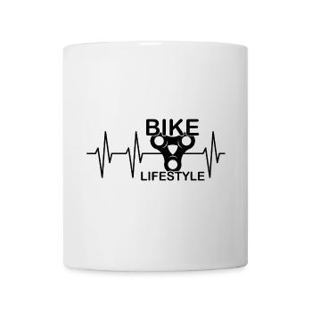 bike lifestyle chain sprocket bike symbol pulse - Mug - white - Front