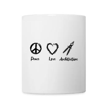 Peace Love Architecture - Tasse - Weiß - Vorne