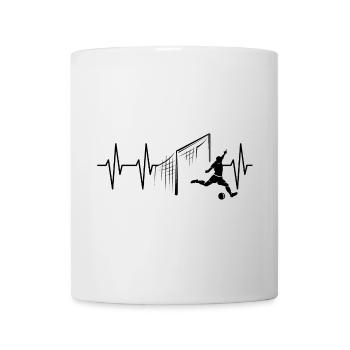 Soccer Goal Shot Heartbeat Player Team - Mug - white - Front
