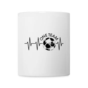 puls ball Herzschlag Fußball one team Verein icon - Tasse - Weiß - Vorne