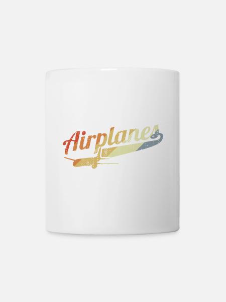 Retro Flugzeuge - Tasse - Weiß