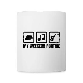 Saxophonisten Wochenende - Tasse - Weiß - Vorne